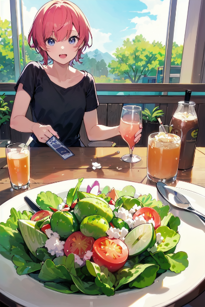 サラダ食べ放題チケットよ