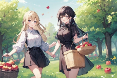 リンゴの収穫だよ～