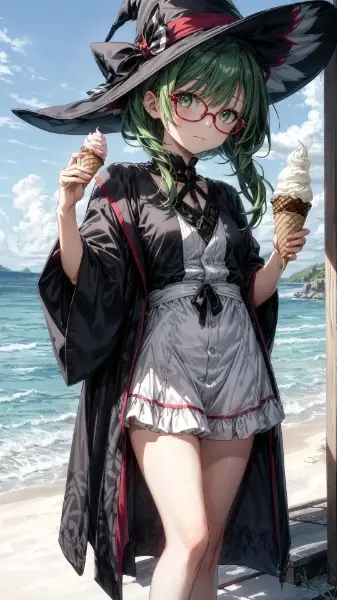 緑髪のお姉さん