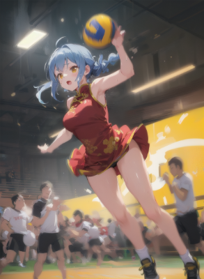 チャイナドレスの少女とドッジボール！２