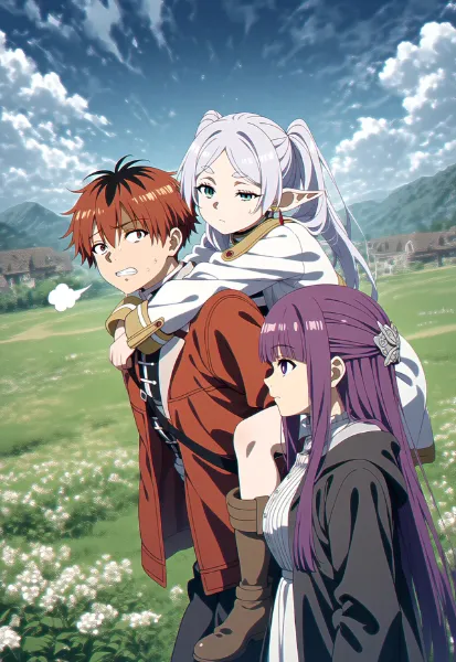 フリーレンをおんぶするシュタルク