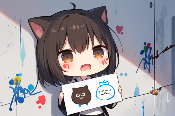 絵の具でらくがきニャ～