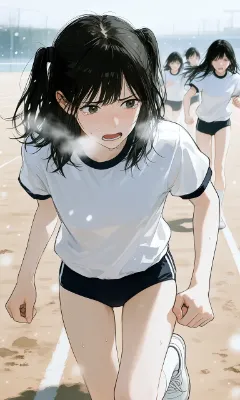 耐寒訓練で持久走