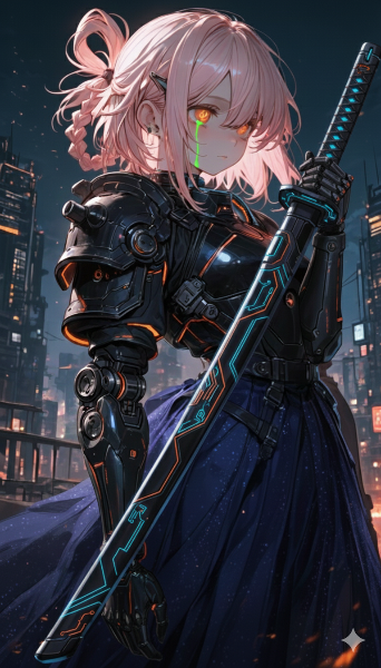 ネオン街の剣士、涙の決意