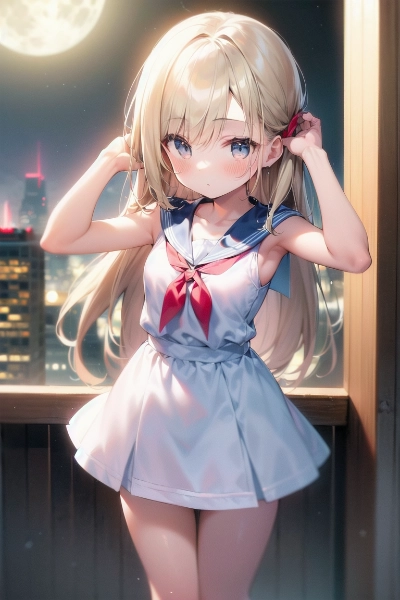 月と少女