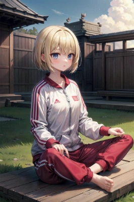 瞑想少女