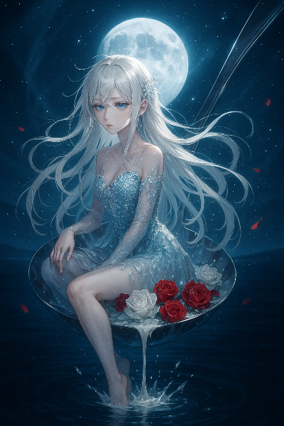 月夜のスプーンに浮かぶ薔薇の姫