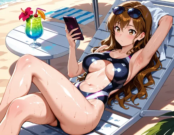 ビーチのおじょうさま