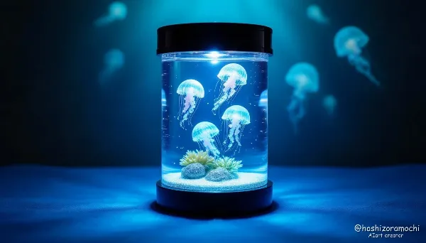 夜の水族館の模型 - Model of an aquarium at night