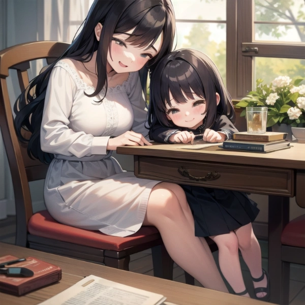 「ママ、パパ帰ってくるの？」「そうよ！」