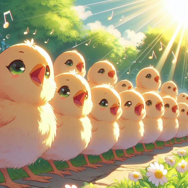 ひよこの大合唱