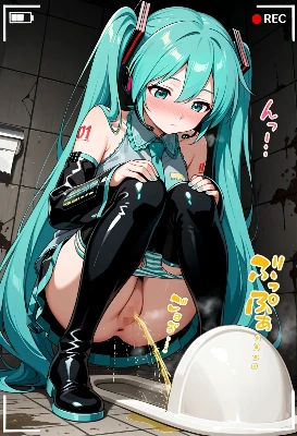 初音ミク　トイレ盗撮
