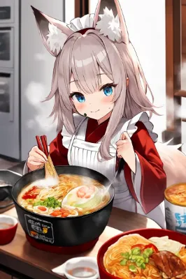 妖狐とインスタントラーメン