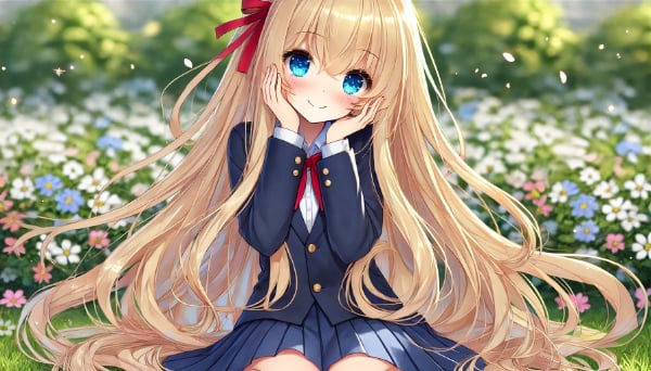 ブレザー制服な金髪少女3