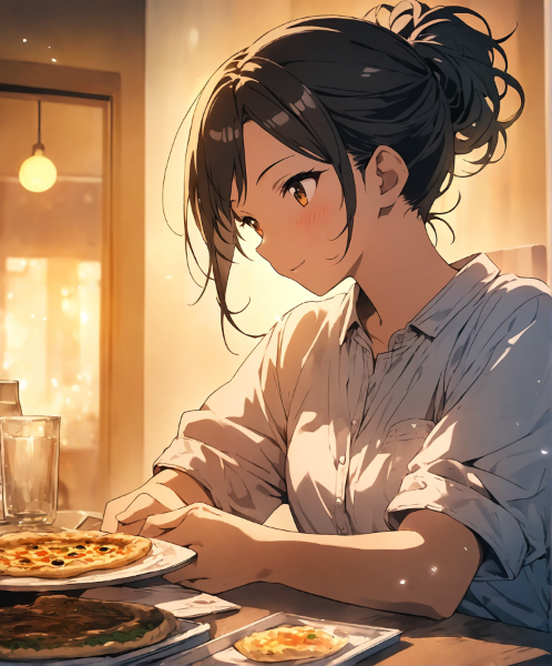 今日はウナギピザだよ♪