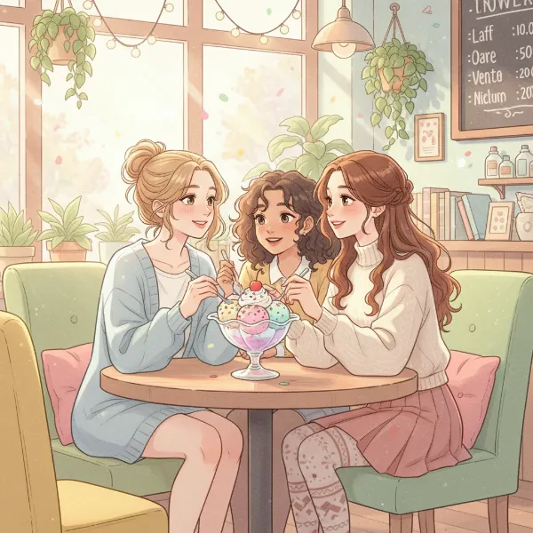 三人の友情、甘い午後の約束