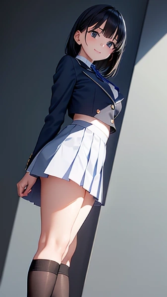 ブレザー制服の女子高生