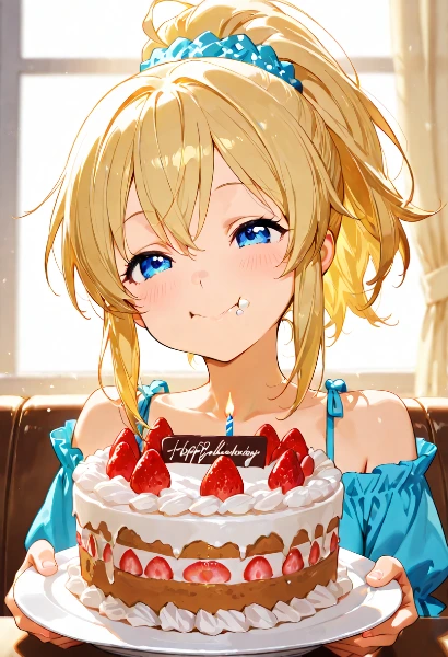 甘い誕生日ケーキの贈り物