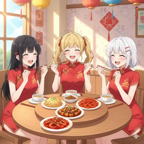 春節の笑顔あふれる中華パーティー