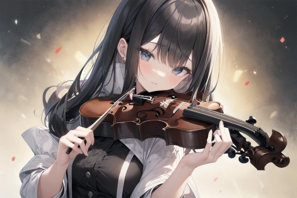 バイオリンを弾く少女
