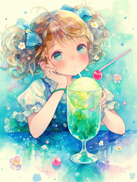 クリームソーダ。