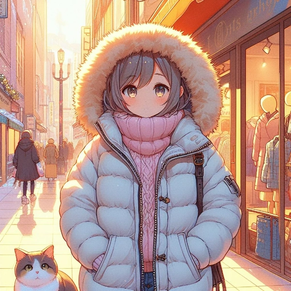 冬のd商店街にて…