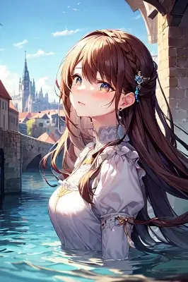 あぁ、水に落ちてしまいました・・・