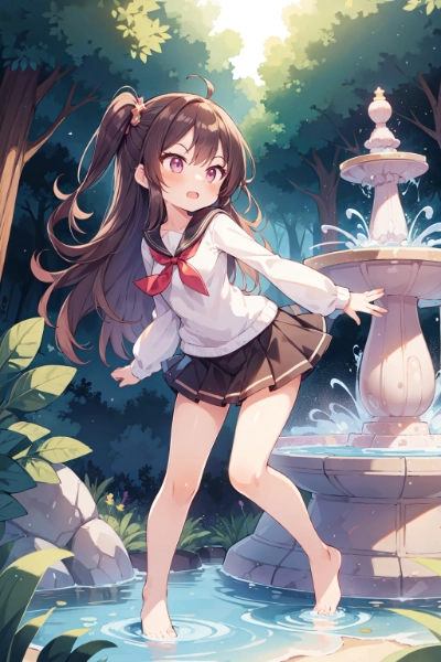 こんな場所に噴水？