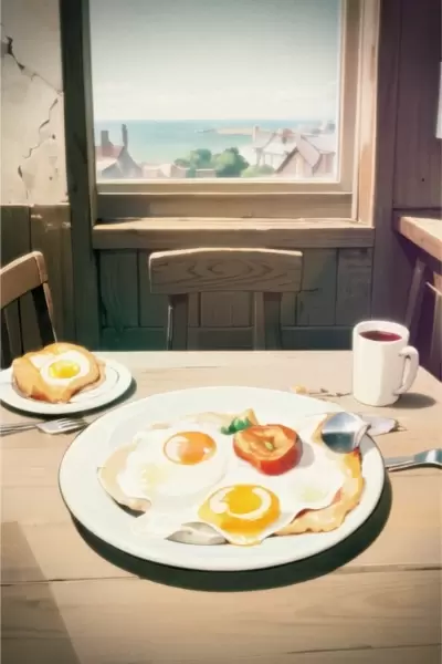 ジブリ風目玉焼き