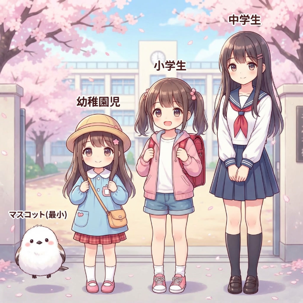 身長差比較画像