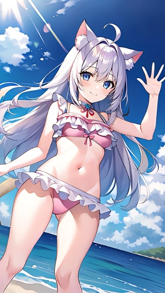ネコミミ x 水着