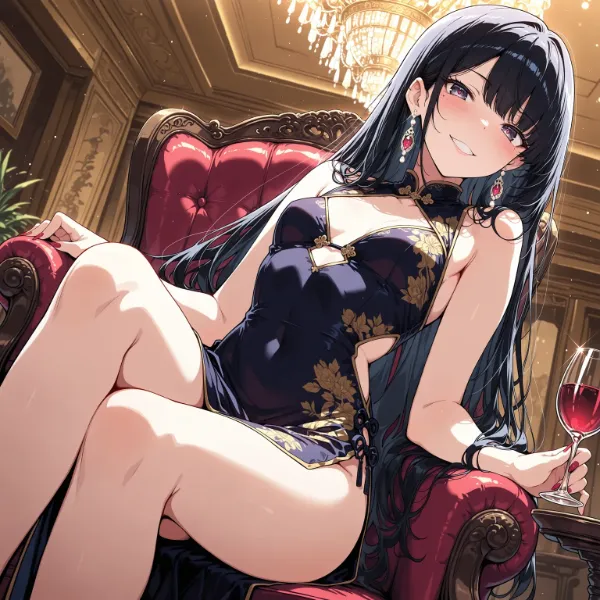 貧乳で妖艶な女性