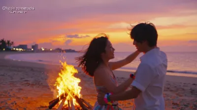 🌴サンセットビーチで燃え上がる 炎と友情のレイブ