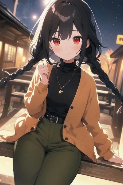 三つ編みの女の子