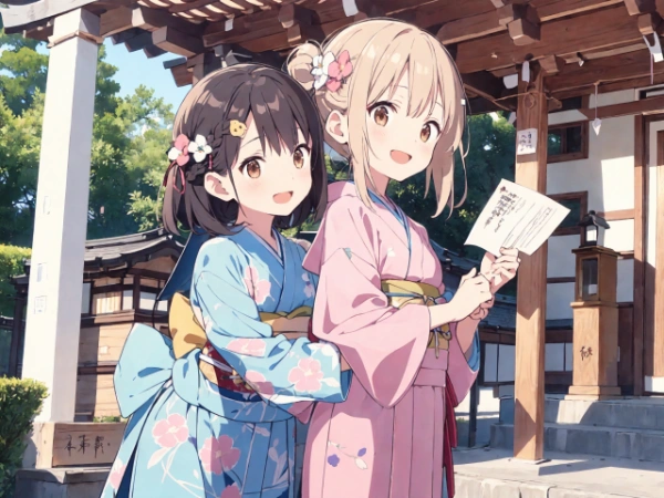 おみくじ、ずっと仲良しだって！