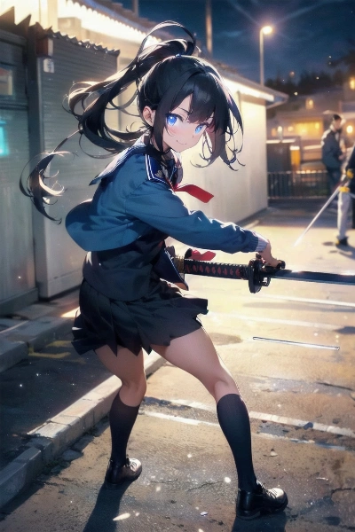 侍の霊を宿して闘うセーラー服の少女其之五