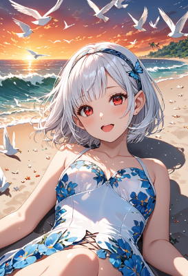 浜辺の休暇