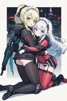 百合(抱きつく)