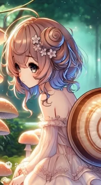 カタツムリの女の子