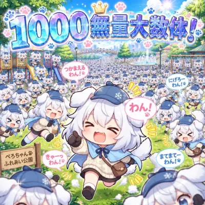 ペロちゃん、鬼ごっこする。