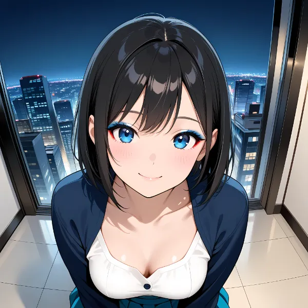 都会の高層ビルで働くOL