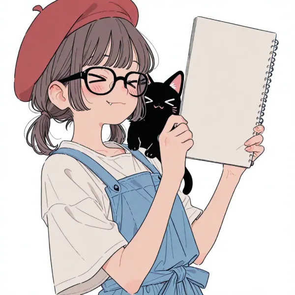 黒猫と少女の午後