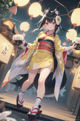 お祭り狐