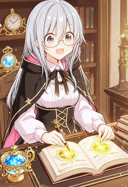 魔法の書庫で輝く発見の瞬間