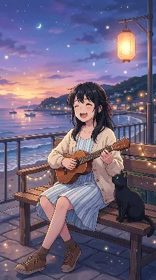 夕陽の調べと黒猫の秘密の夜