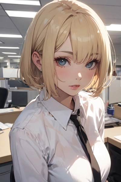 金髪ボブ子　OL