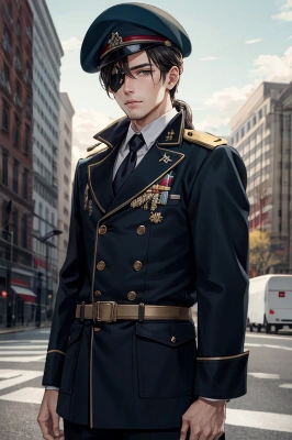眼帯を付けた軍人