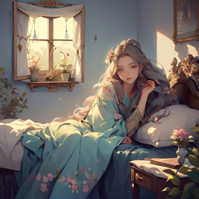 レトロなベッドルーム