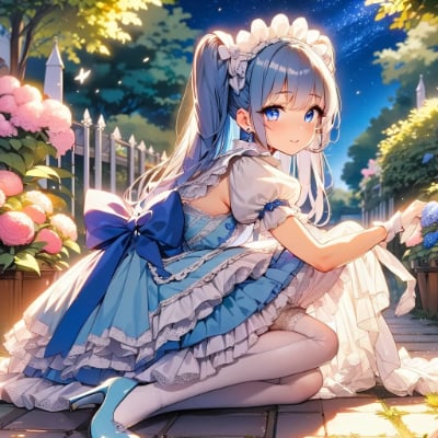 夜のお庭
