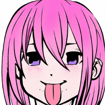 いろんな髪の少女がフェイスドアップで舌出し